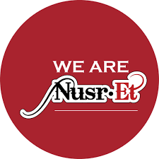 A red circle with the words we are nusret