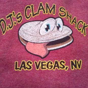 A close up of the logo for dj 's clam shack