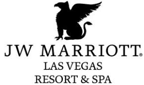 A black and white logo of the jw marriott las vegas resort & spa.