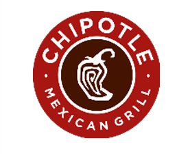 A red and white logo for chipotle mexican grill.